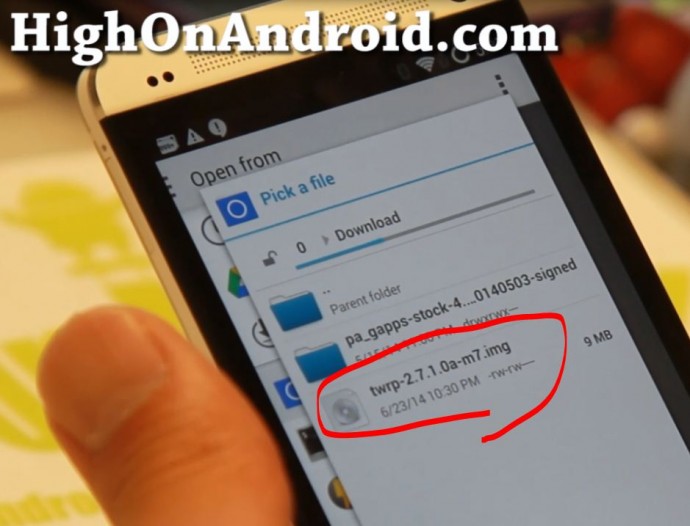 flash an img file on android